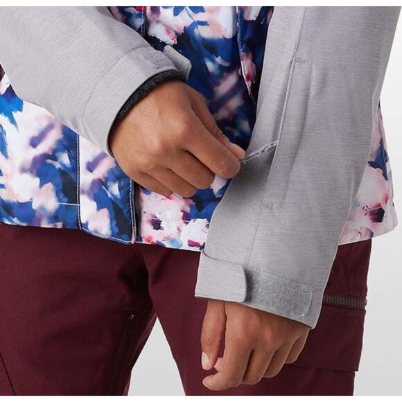 ROXY JETTY Snowboard Jacket Small Mazarine Blue Mind Jingle Floral *SHELL ONLY* - Picture 7 of 14